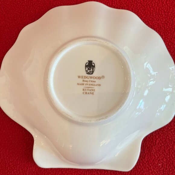 Vintage Wedgwood Kutani Crane Scallop Shell Shaped Dish - Picture 3 of 8